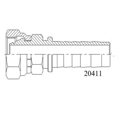 20411公制內(nèi)螺紋24°錐帶O型圈輕系列